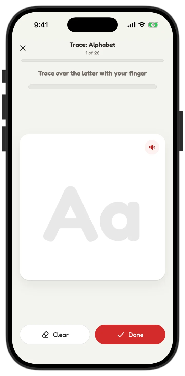 SNAC on iPhone: Trace letters and numbers